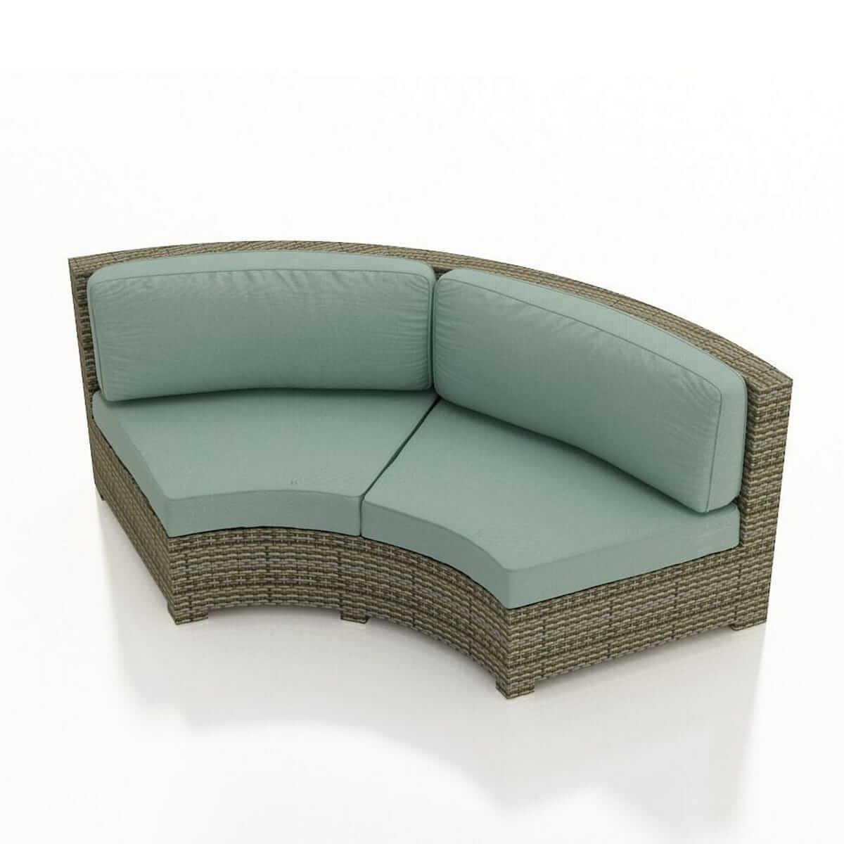 curved outdoor loveseat